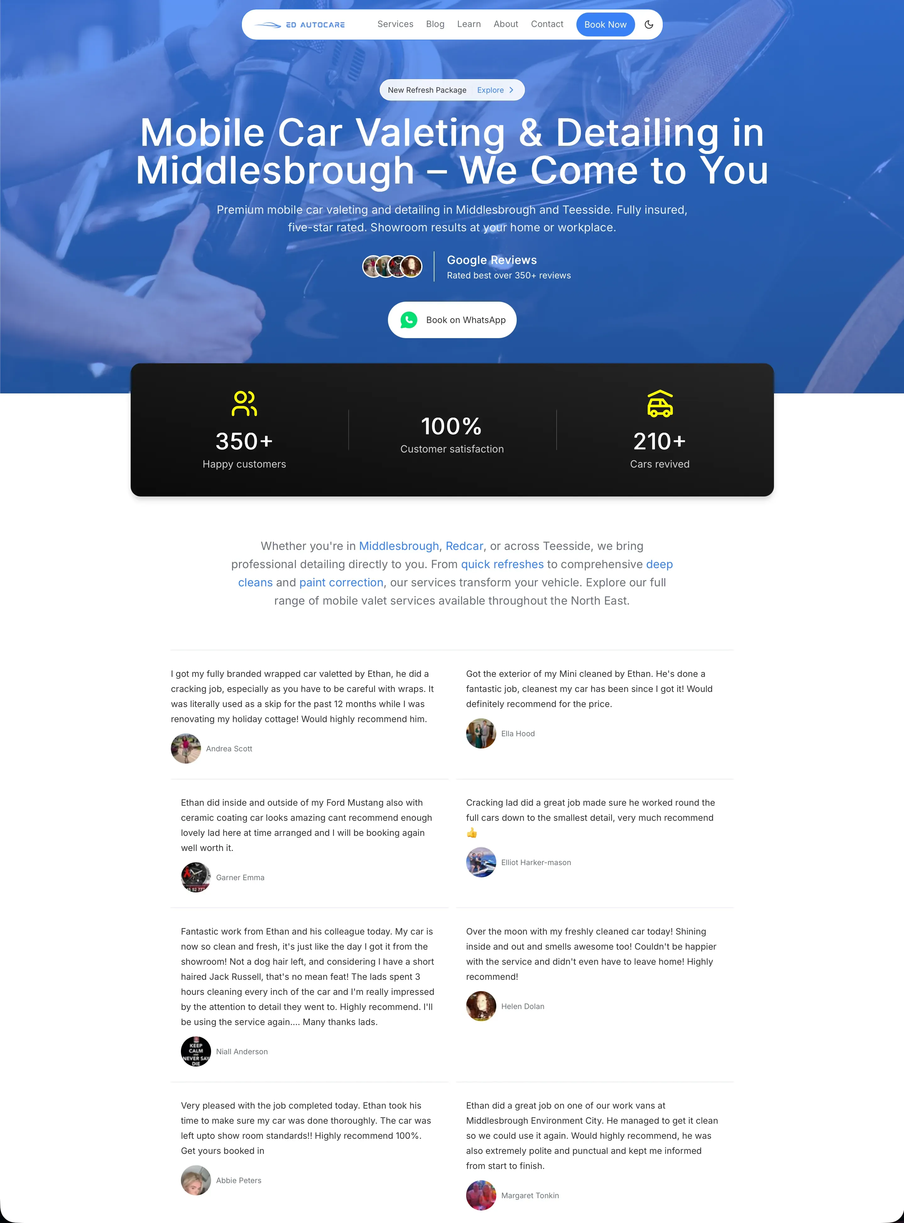 ED Autocare website preview