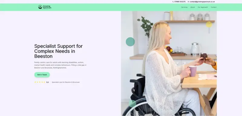 Growing Spectrum website screenshot