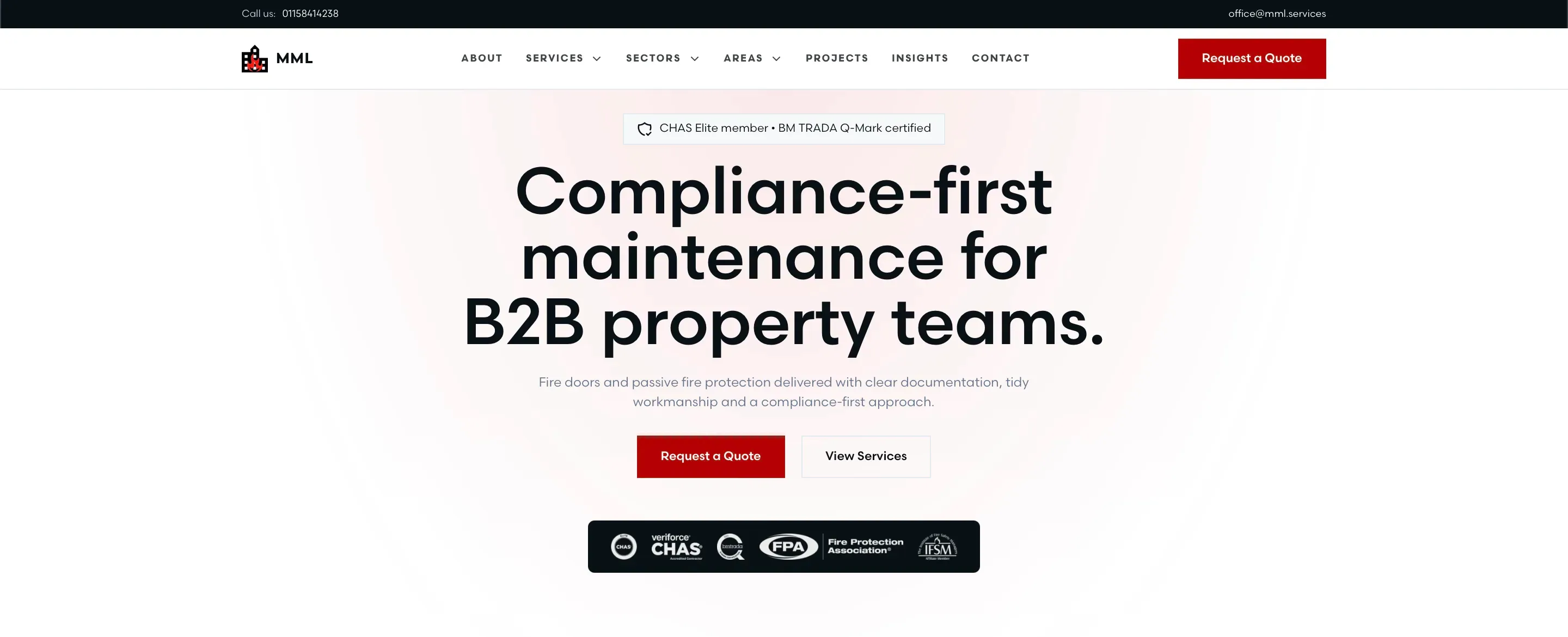 Maximum Maintenance Ltd website screenshot