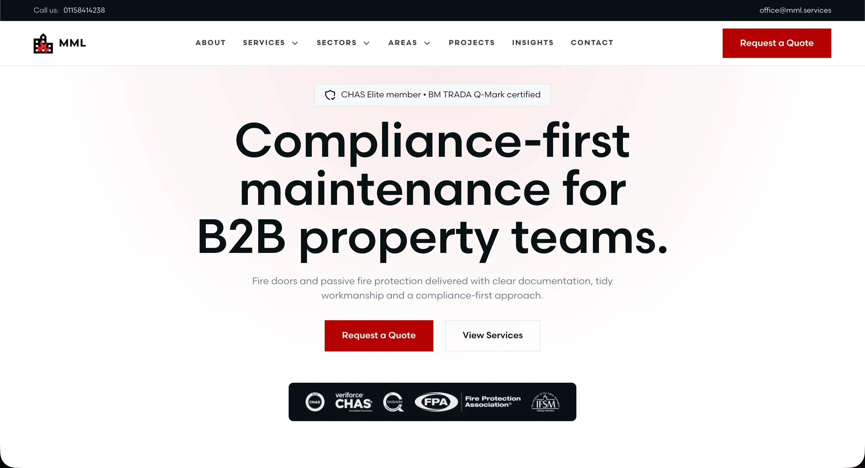 Maximum Maintenance Ltd website screenshot