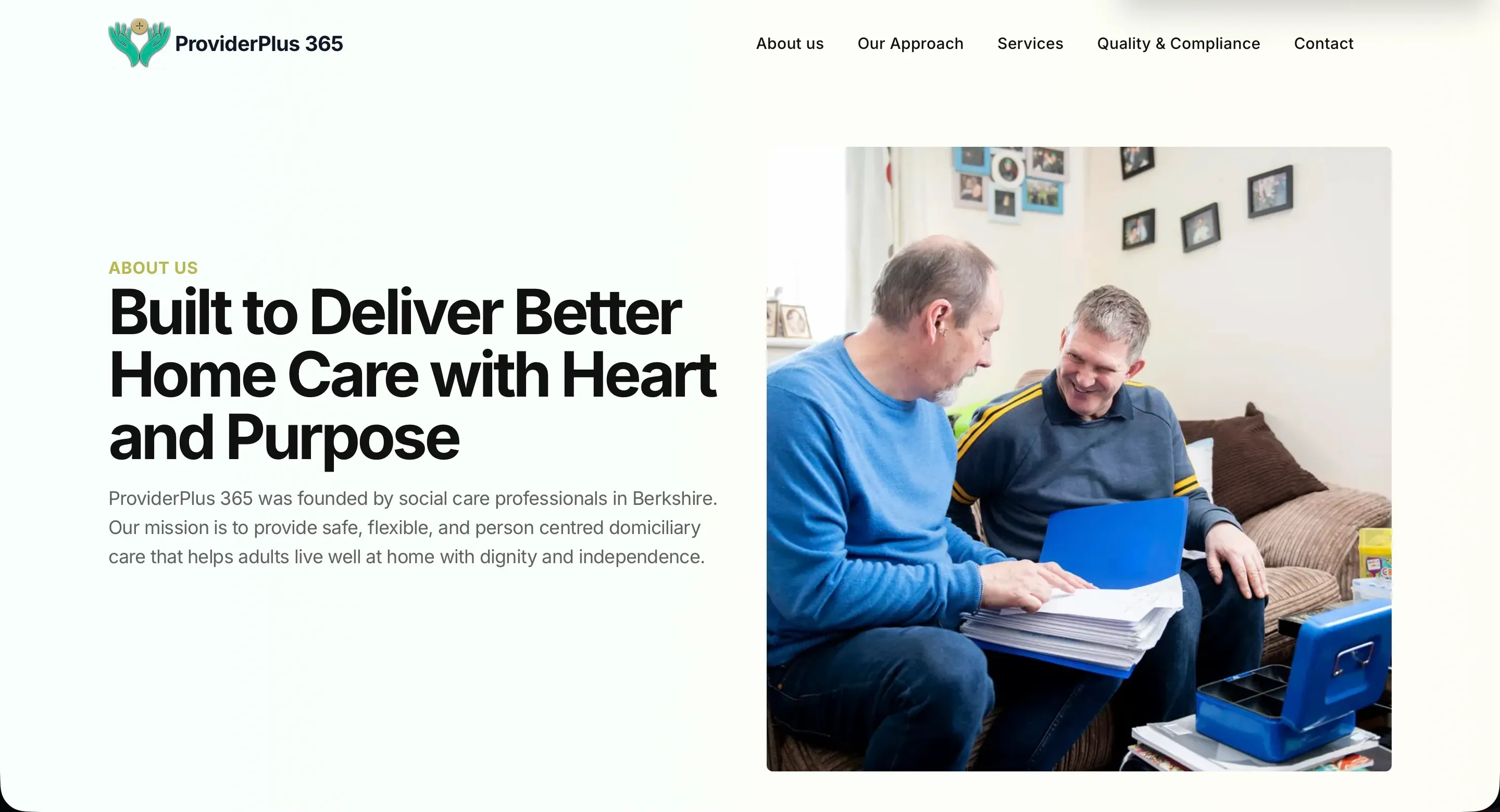 Provider Plus 365 website screenshot