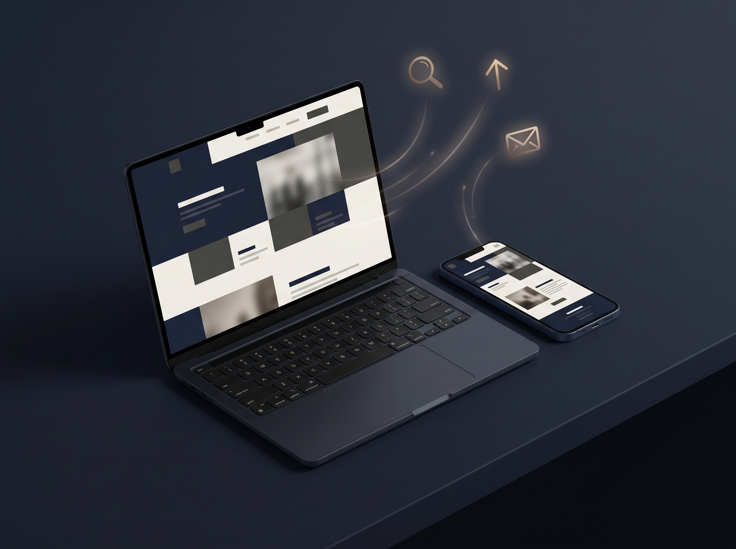 A bespoke website acting as the foundation for search, traffic, and follow-up.